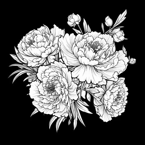 Цветочная композиция 041 (пионы) 