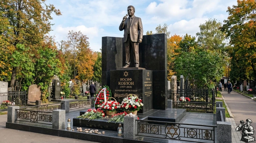 pamyatnik-iosifu-kobzonu-na-vostryakovskom-kladbishche